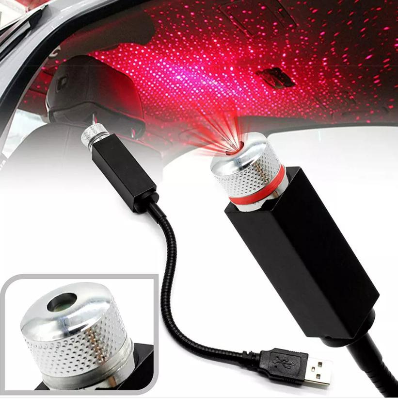 USB Light Sky Projection Lamp Romantic Night Lights Car Fancy Lights (Red)