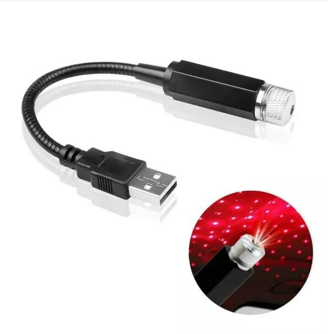 USB Light Sky Projection Lamp Romantic Night Lights Car Fancy Lights (Red)